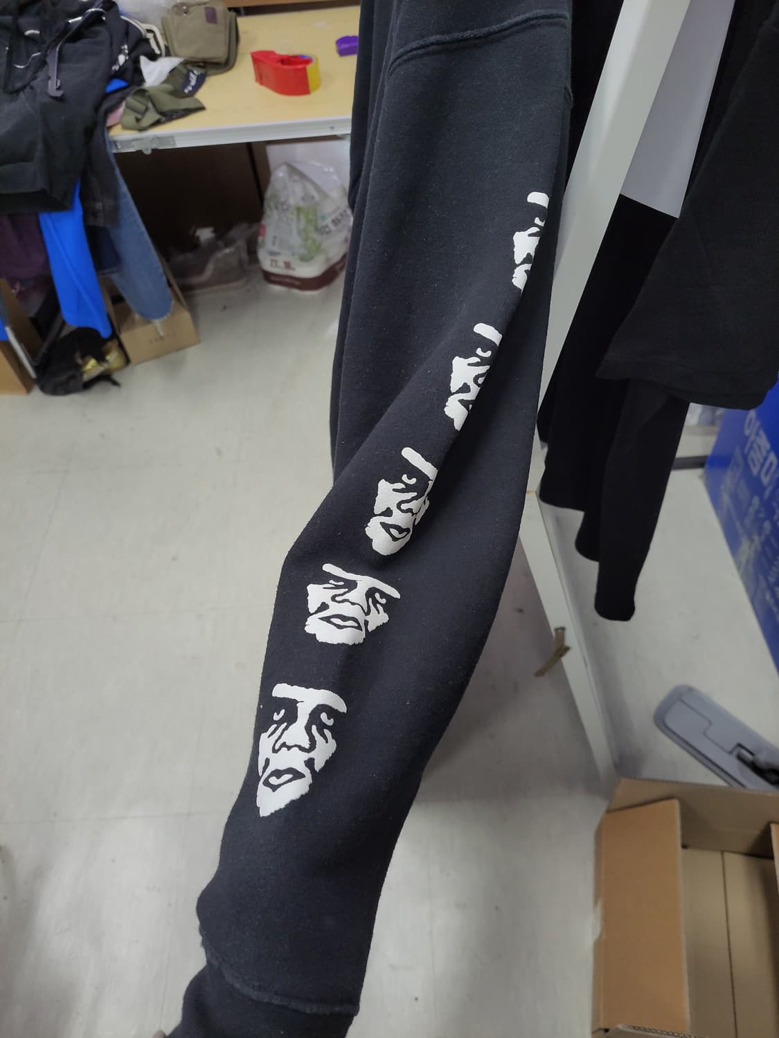 오베이 사이드로고 기모 후드집업 m 상품이미지5