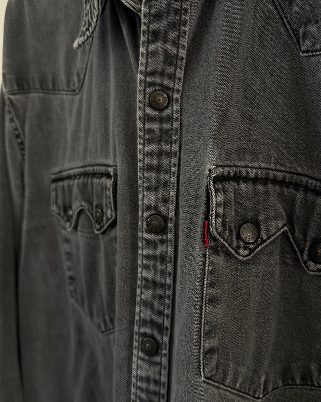 Levi‘s 리바이스 샌프란시스코 흑청 투포켓 스냅버튼 웨스턴 셔츠 상품이미지9