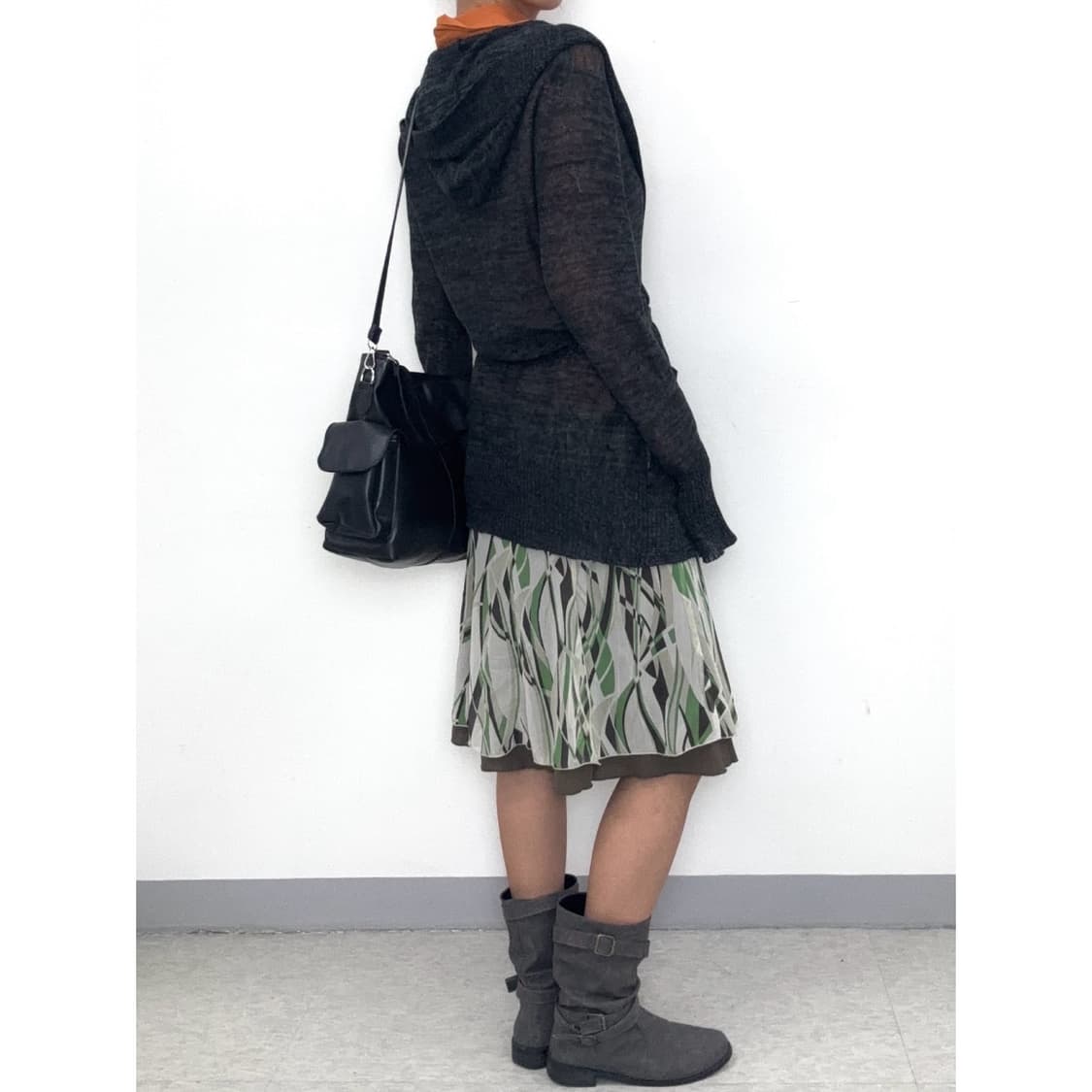 빈티지 그레이 후드 가디건 상품이미지4