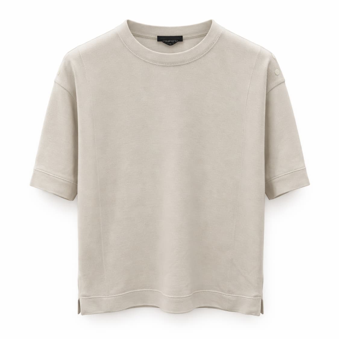 타임 반팔 티셔츠 베이지 100 상품이미지1