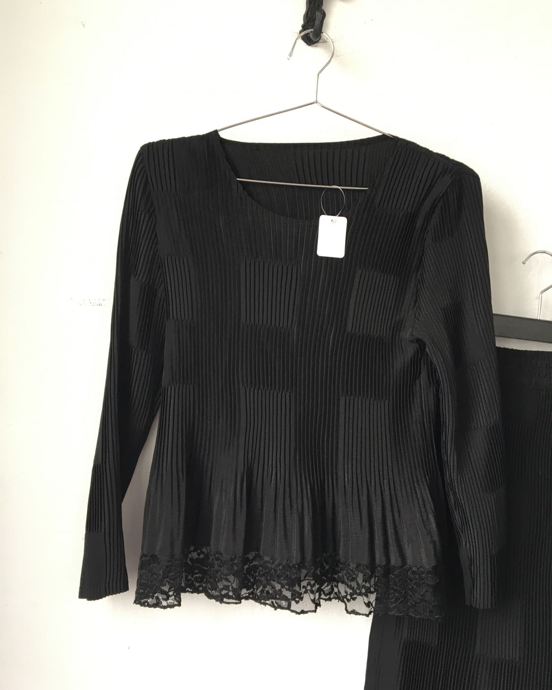 Lace trimming pleats set up 상품이미지2