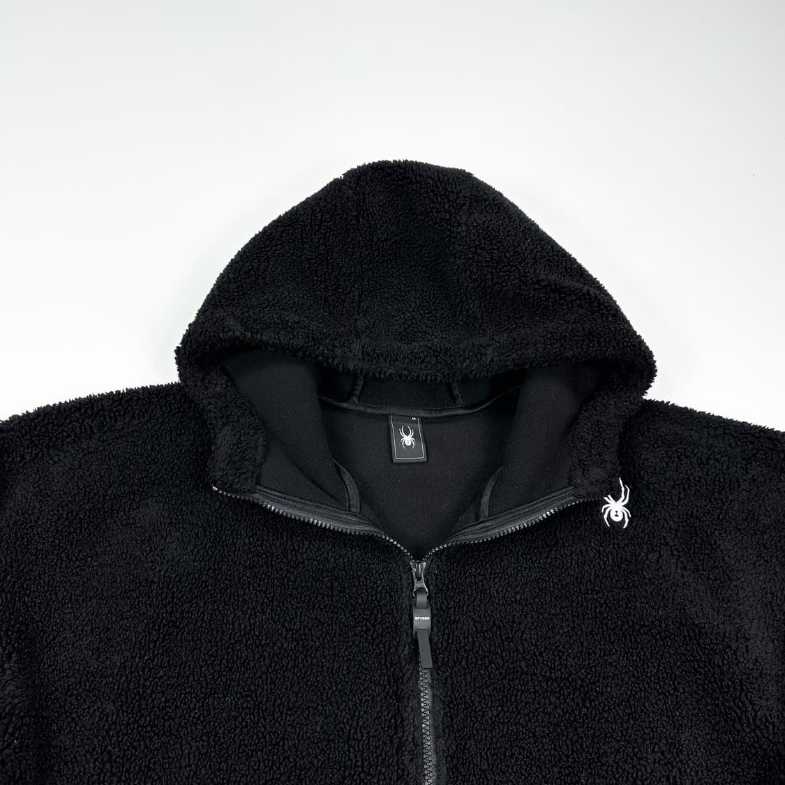 스파이더 블랙 풀오버 후리스 후드집업 (XXL) 상품이미지1