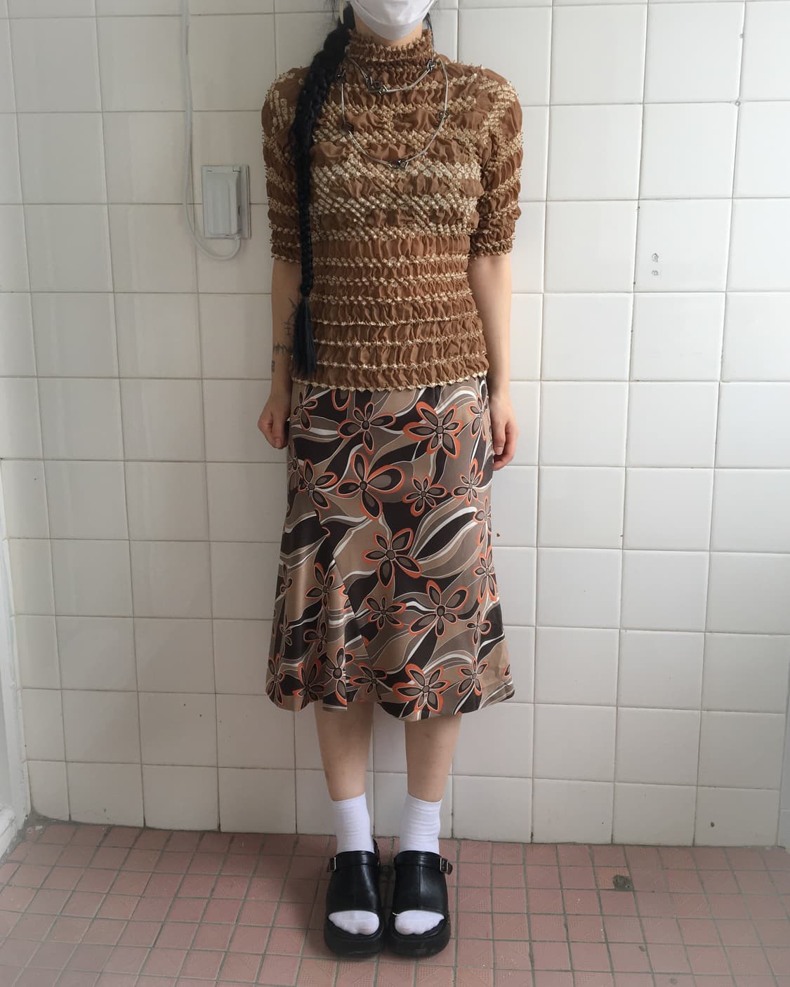 Pleats popcorn top 상품이미지1