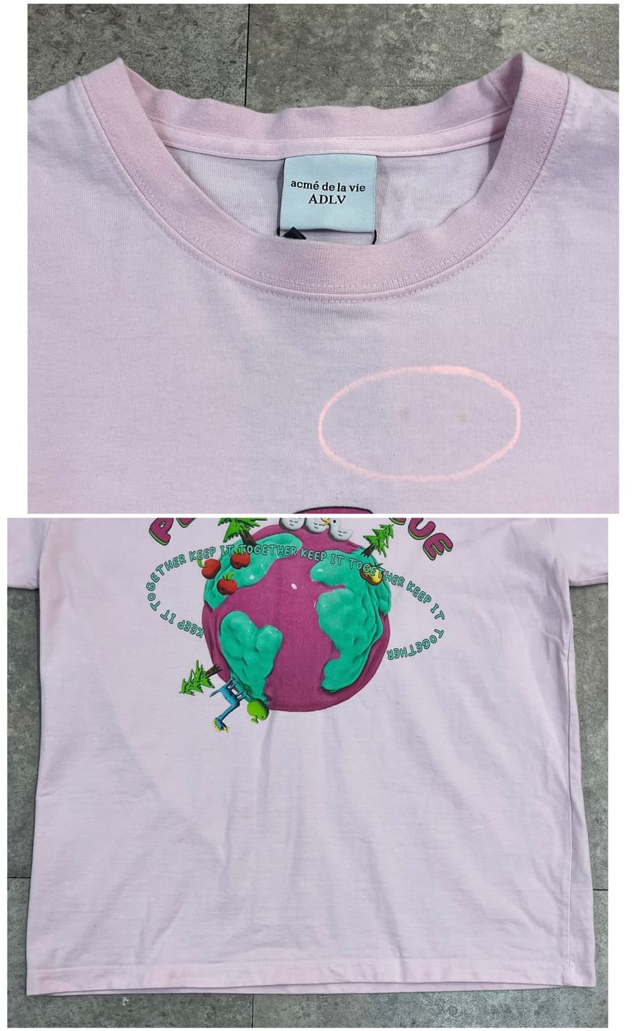 아크메드라비 반팔티 핑크 #csz4135 상품이미지5