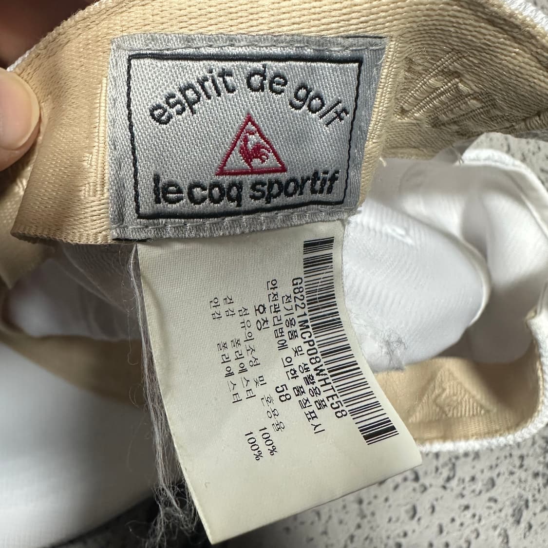 ✨ (바배) 르꼬끄 스포르티브 화이트 볼캡 모자 상품이미지4