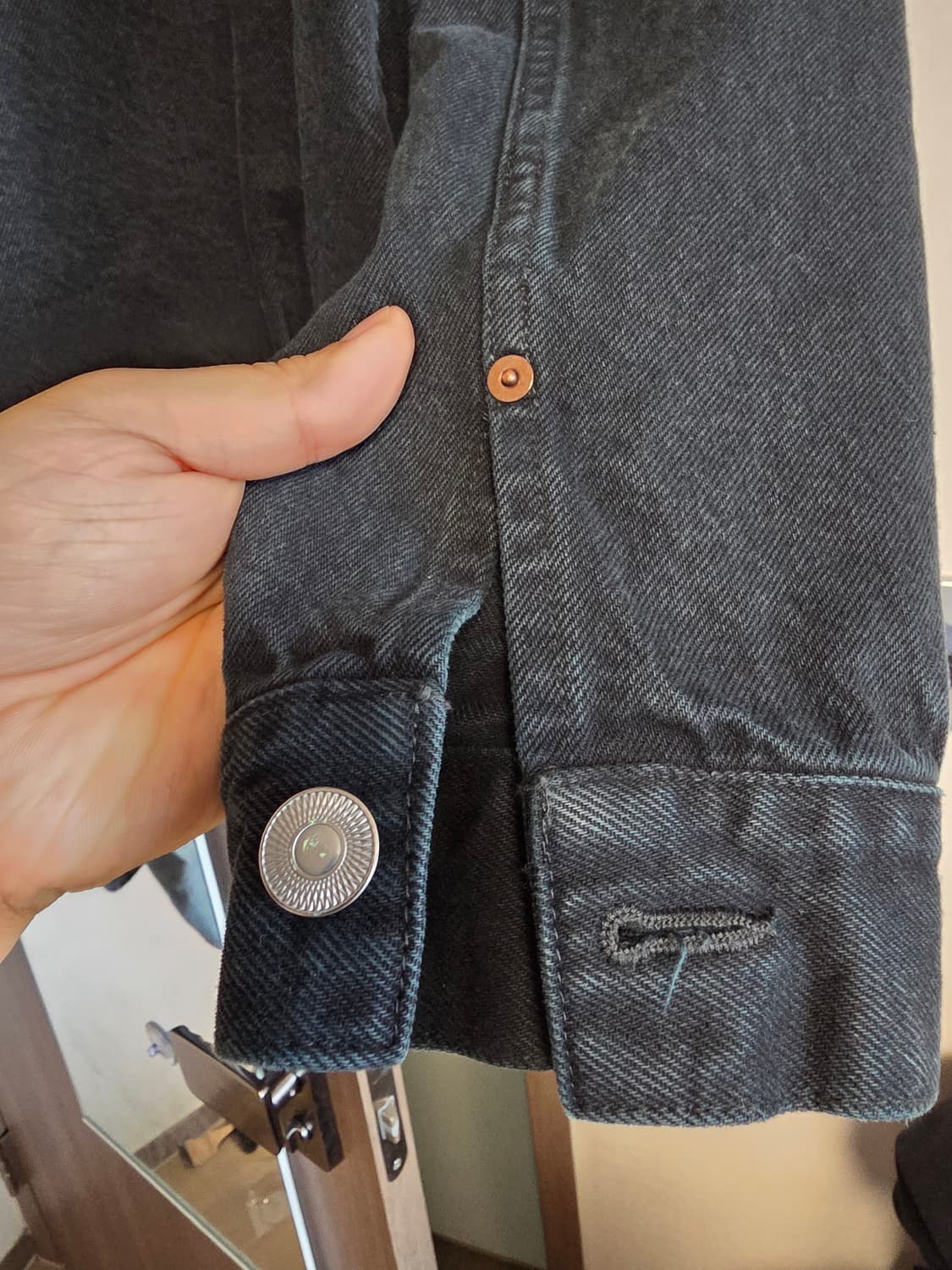 A.PRESSE 2nd BLACK DENIM JACKET (새상품) 상품이미지2