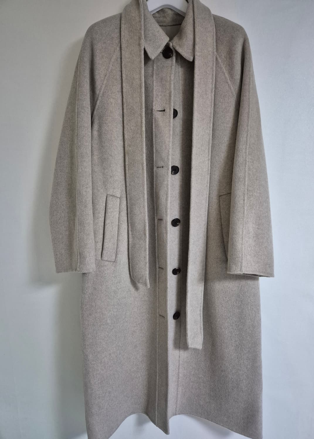 무신사스탠다드 발마칸 로브 코트 오트밀 XS 상품이미지1