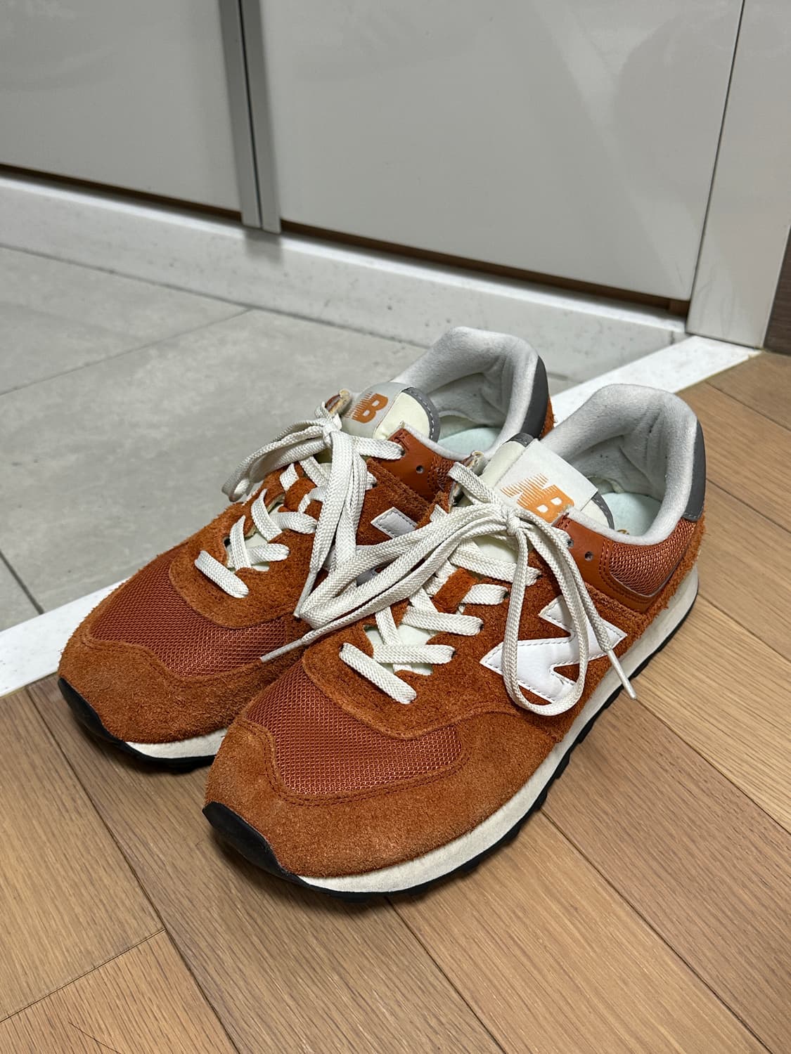 뉴발란스 574 헤리티지 오렌지 버스트 화이트 상품이미지5