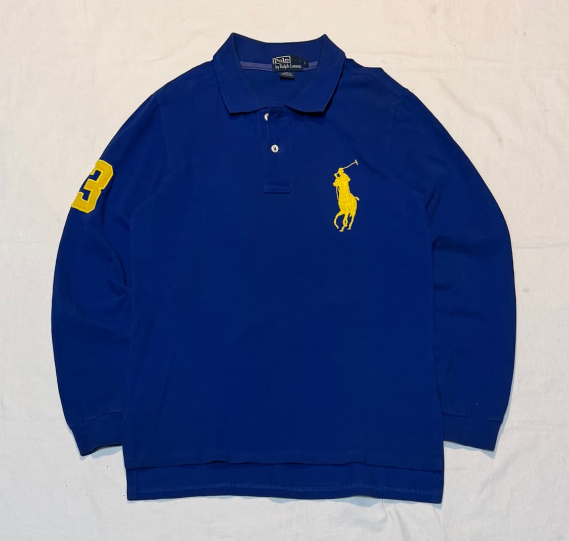 폴로 랄프로렌 빅포니 치프키프 롱슬리브 카라티 블루 상품이미지1