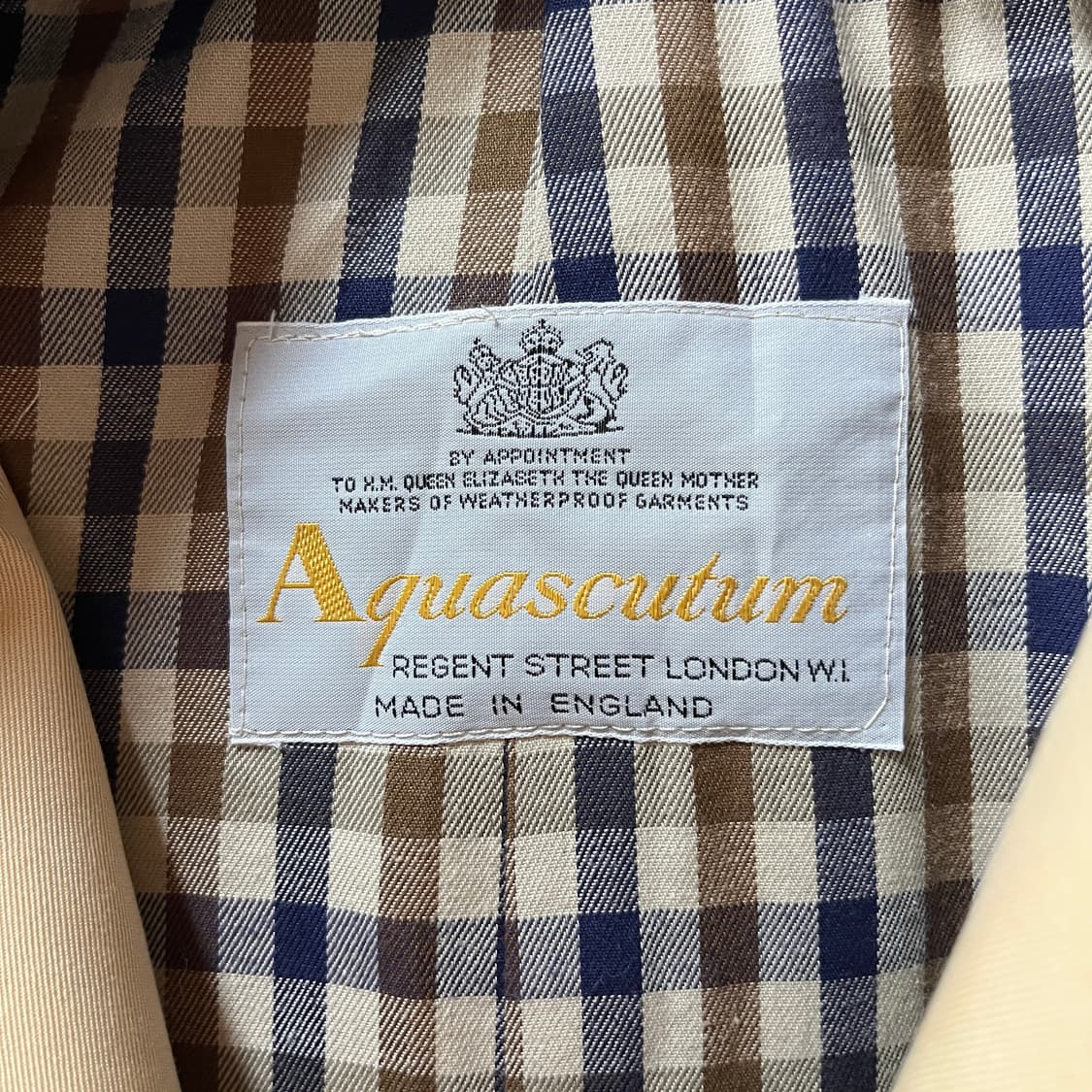 80s 아쿠아스큐텀 Aqua5 트랜치 코트 Made in England  상품이미지7