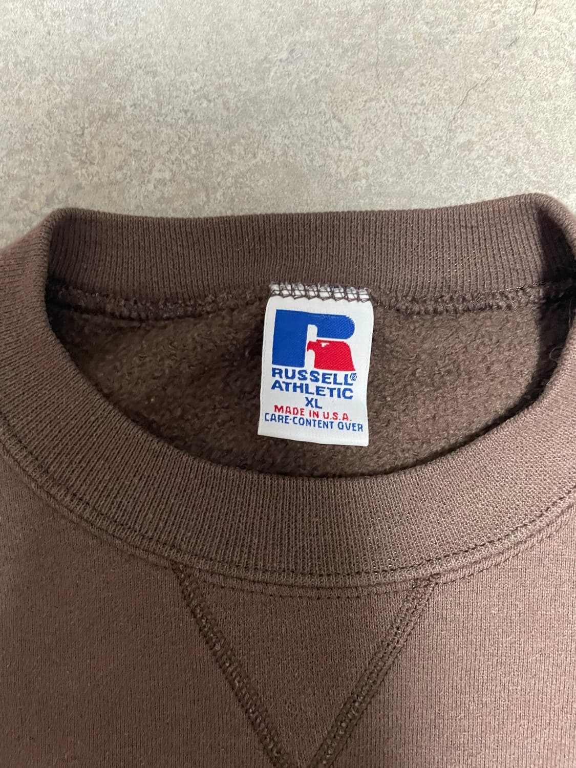 90s USA 러셀 RUSSELL 스웻 셔츠 맨투맨 모카 브라운 상품이미지2