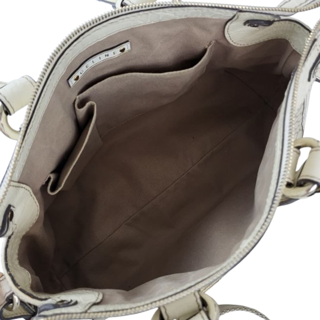 정품 셀린느 마카담 캔버스 & 크록 엠보싱 가죽 숄더백 상품이미지10