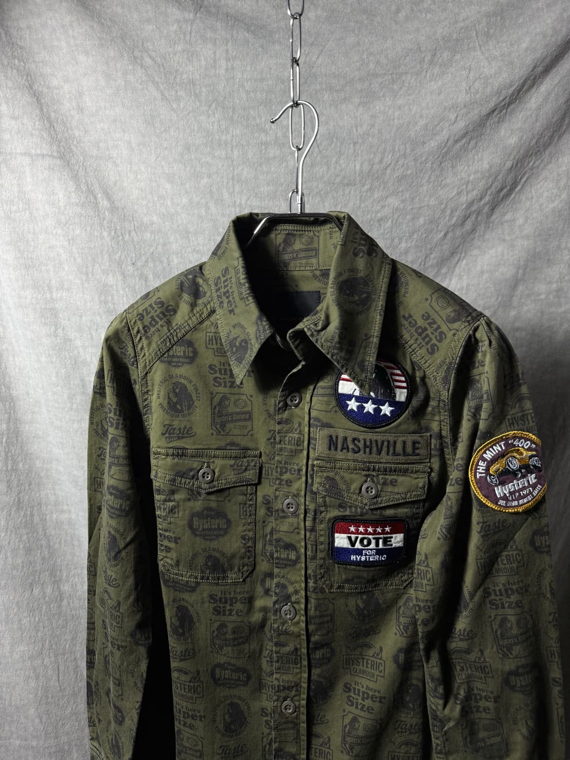 히스테릭글래머 밀리터리 패치 셔츠 상품이미지3
