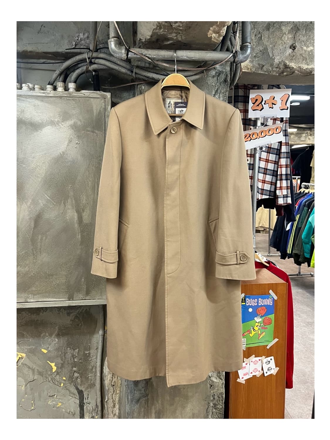 런던포그 울 트렌치 자켓 베이지 #csz3459 상품이미지1