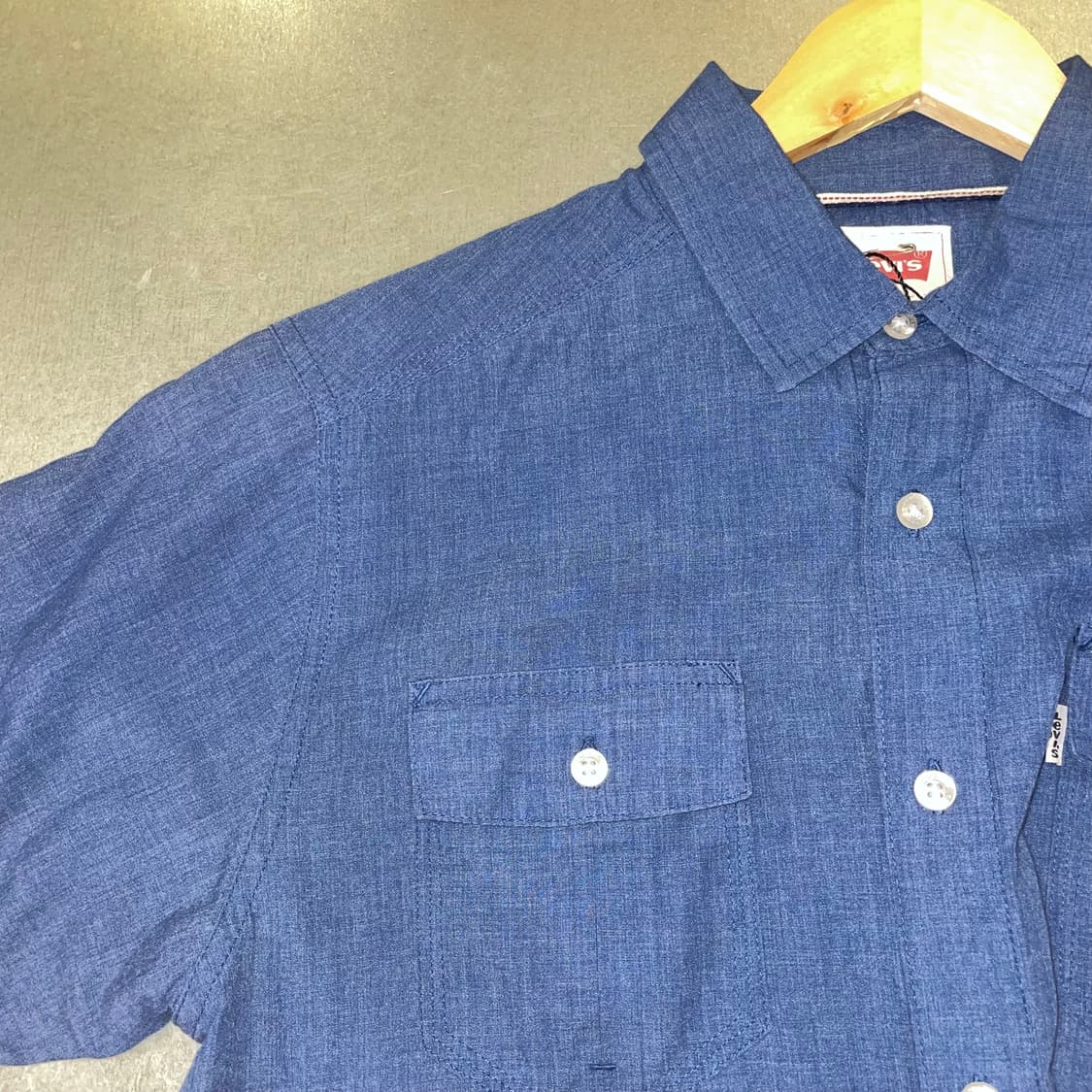 (S) Levi's 리바이스 데님 웨스턴 반팔 셔츠 상품이미지4