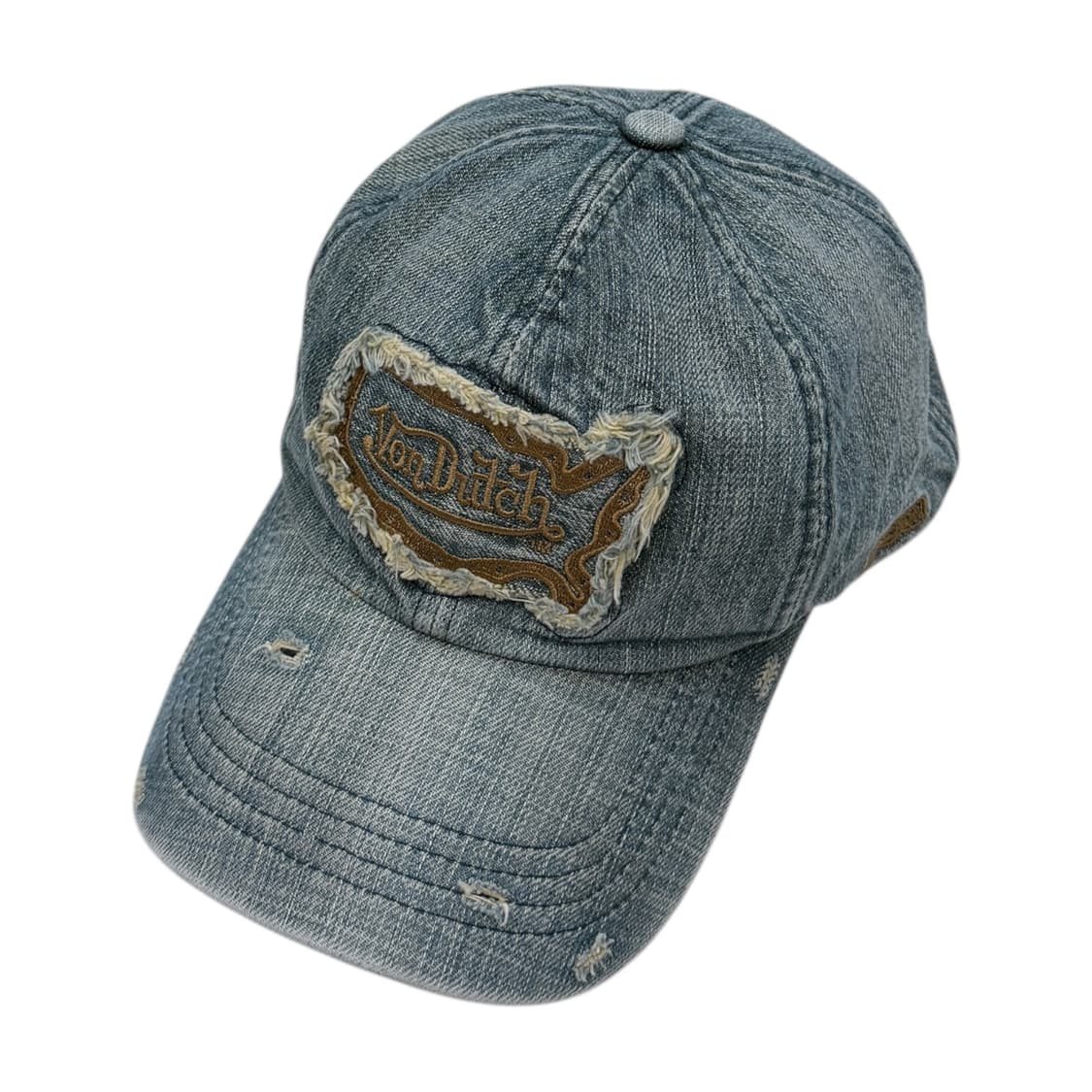 본더치 빈티지 그런지 데미지 디테일 데님 펑크 Y2K 볼캡 모자 상품이미지2