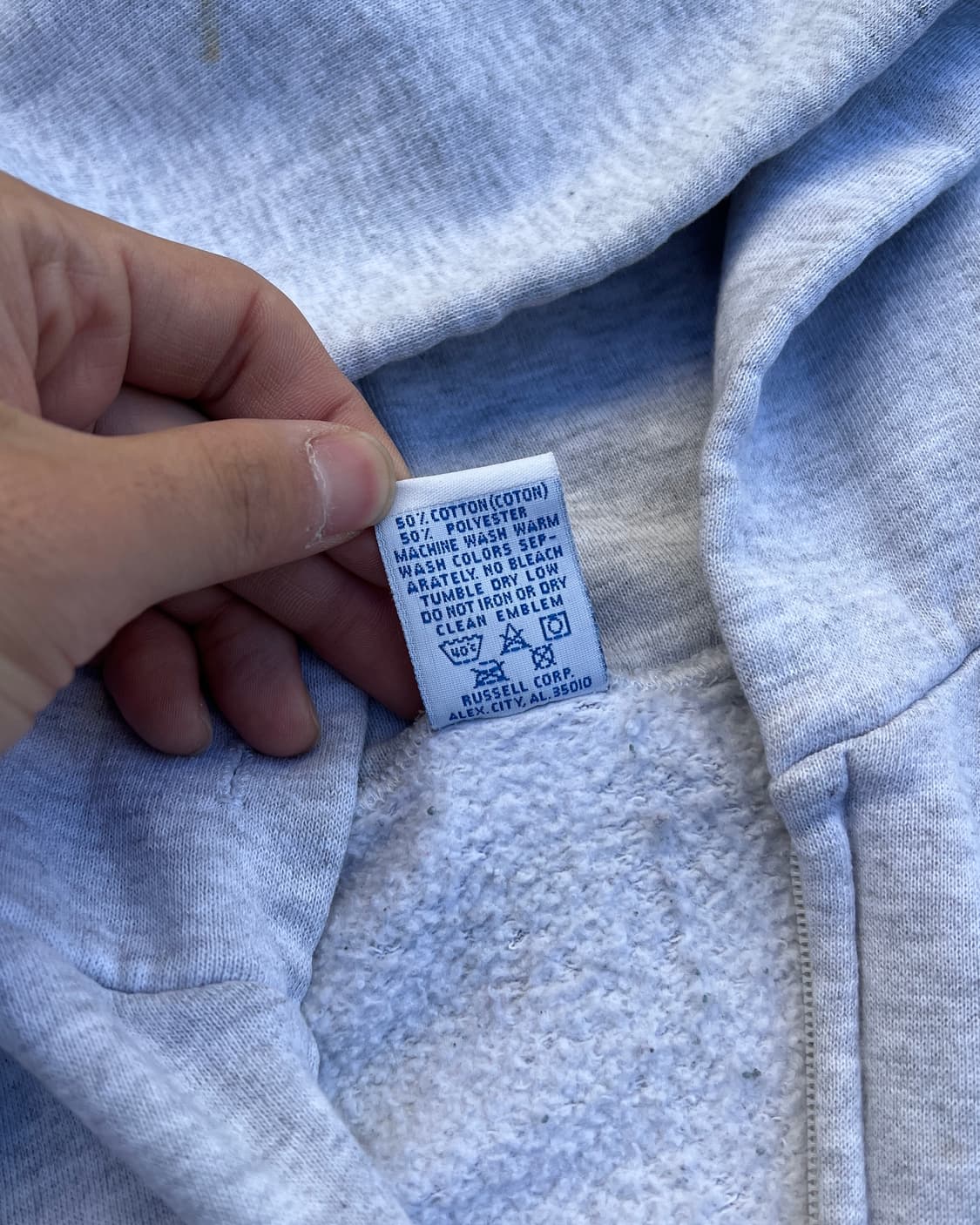 [XL] 90s 미제 러셀 후드집업 그레이 상품이미지5