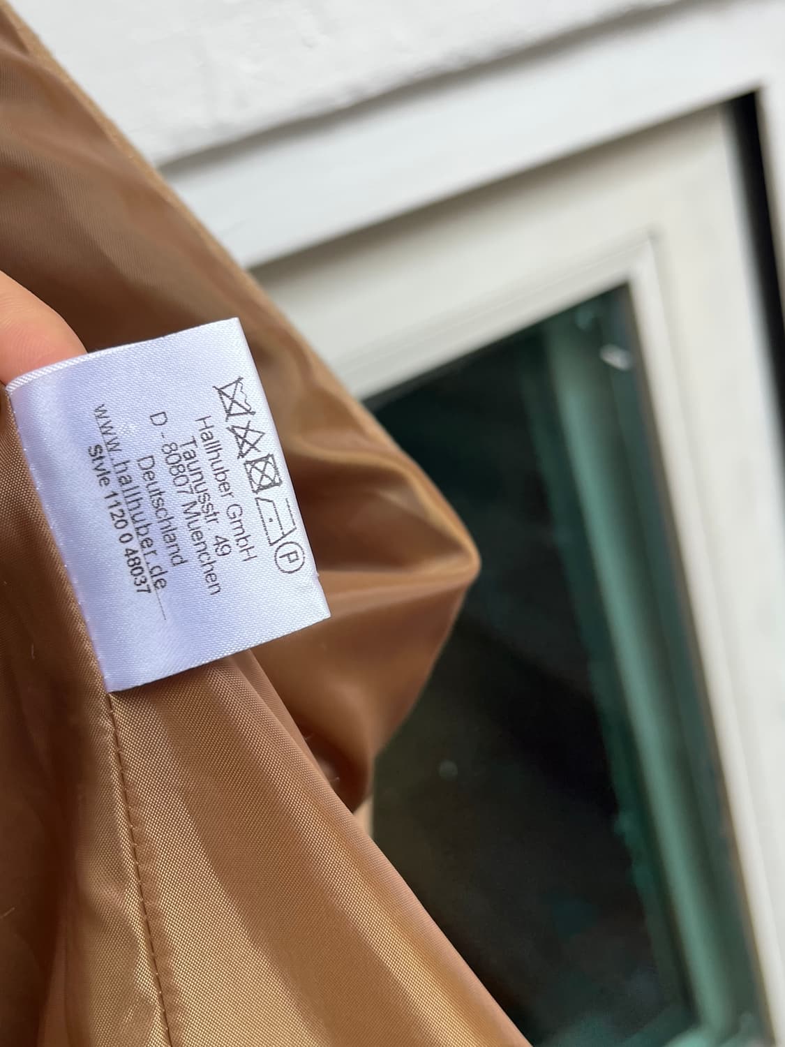 Hallhuber 카멜 더블 브레스티드  울 코트 34 상품이미지8