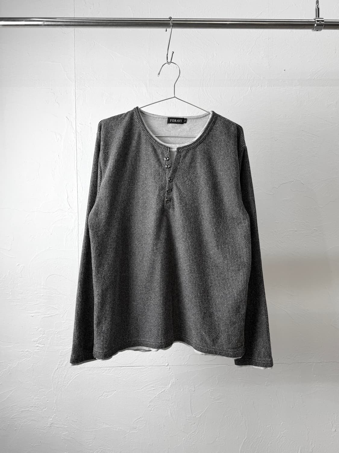 Foravi 헨리넥 롱 슬리브 상품이미지1
