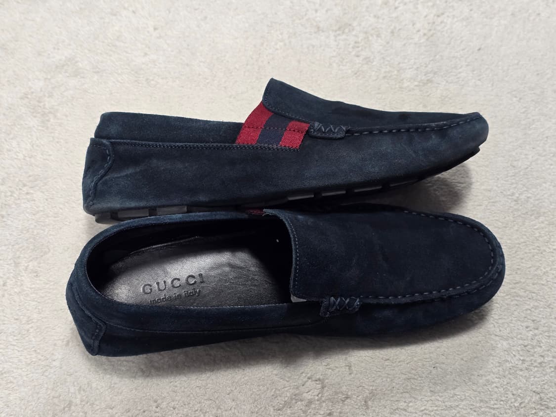 Gucci 구찌 스웨이드 로퍼 네이비 265 상품이미지3