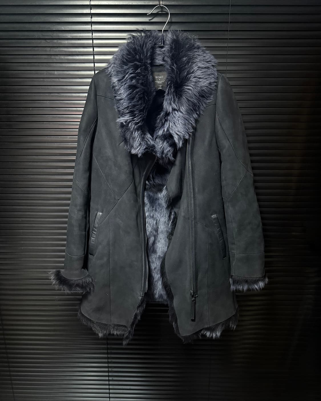 로보 천연 가죽 모피 양 털 밍크 무스탕 스웨이드 고스 펑크 락 스페인 상품이미지5