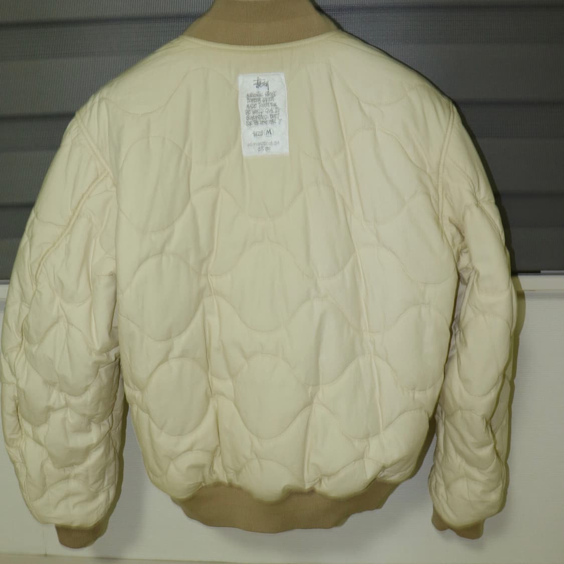 스투시 왁스드 빌트 봄버(리버서블) 자켓 크림 M 상품이미지4