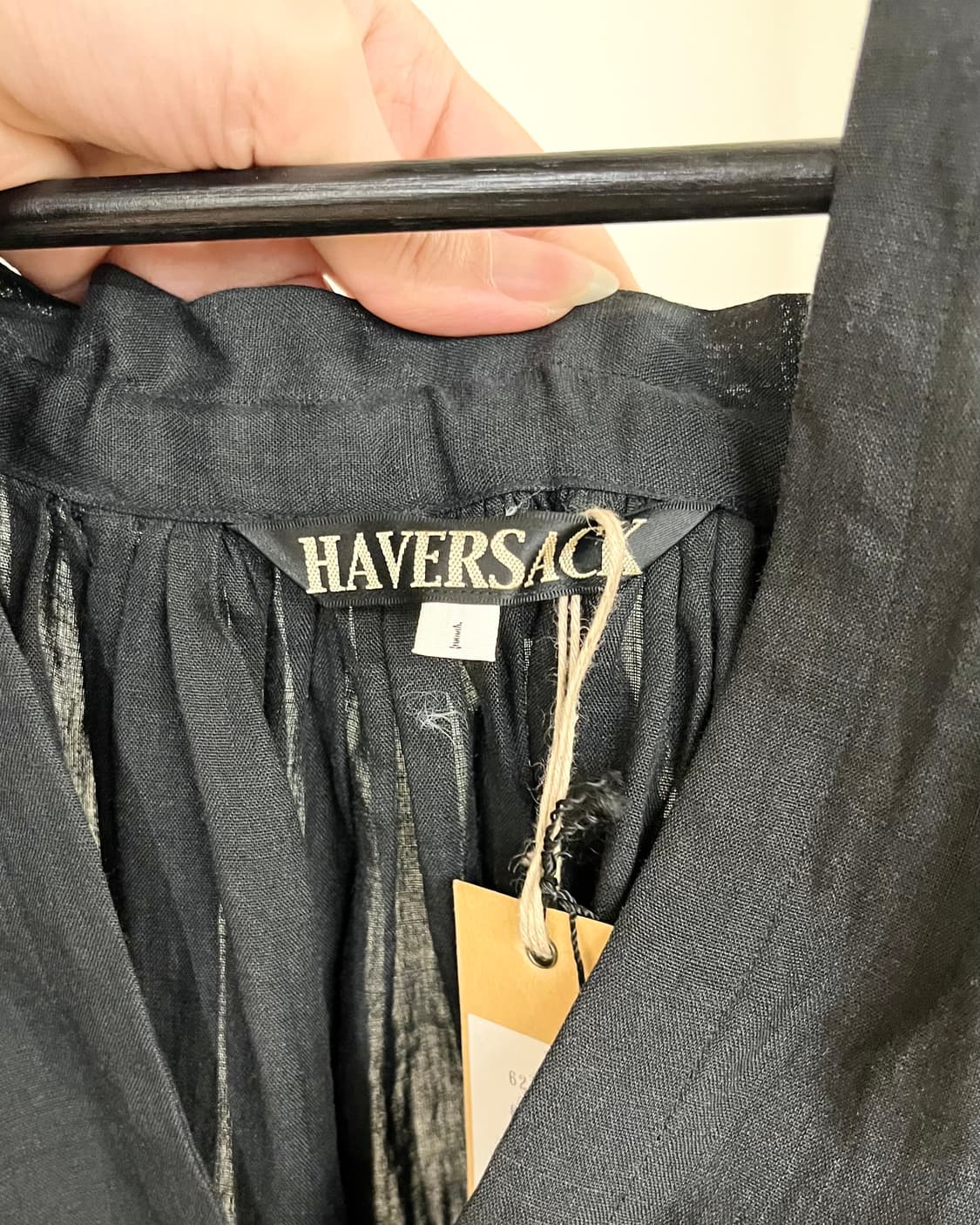 하버색 블랙 린넨 탑 상품이미지7