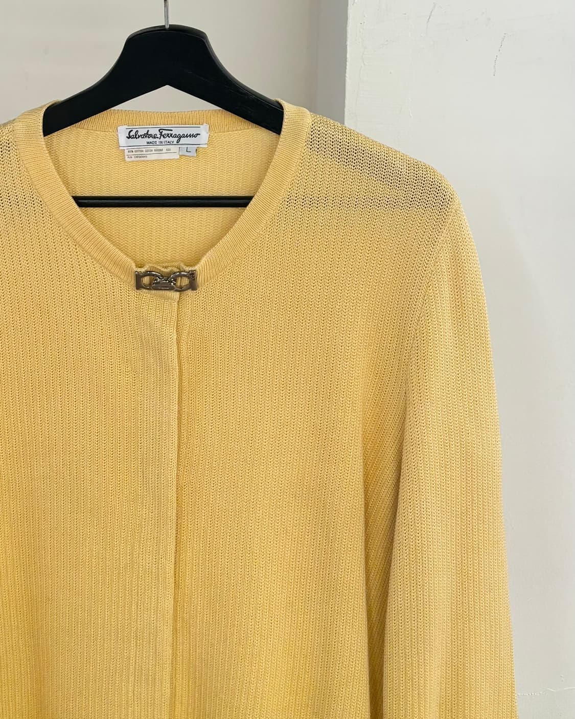 살바토레 페라가모 옐로 가디건 상품이미지4
