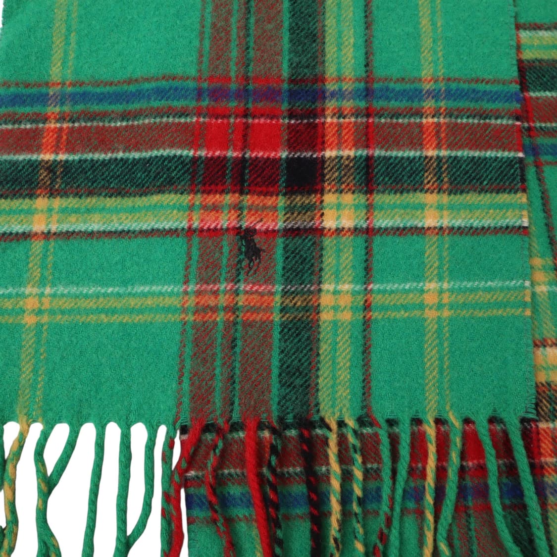 폴로 랄프로렌 그린 플레드 체크 램스울 캐시미어 머플러 상품이미지7