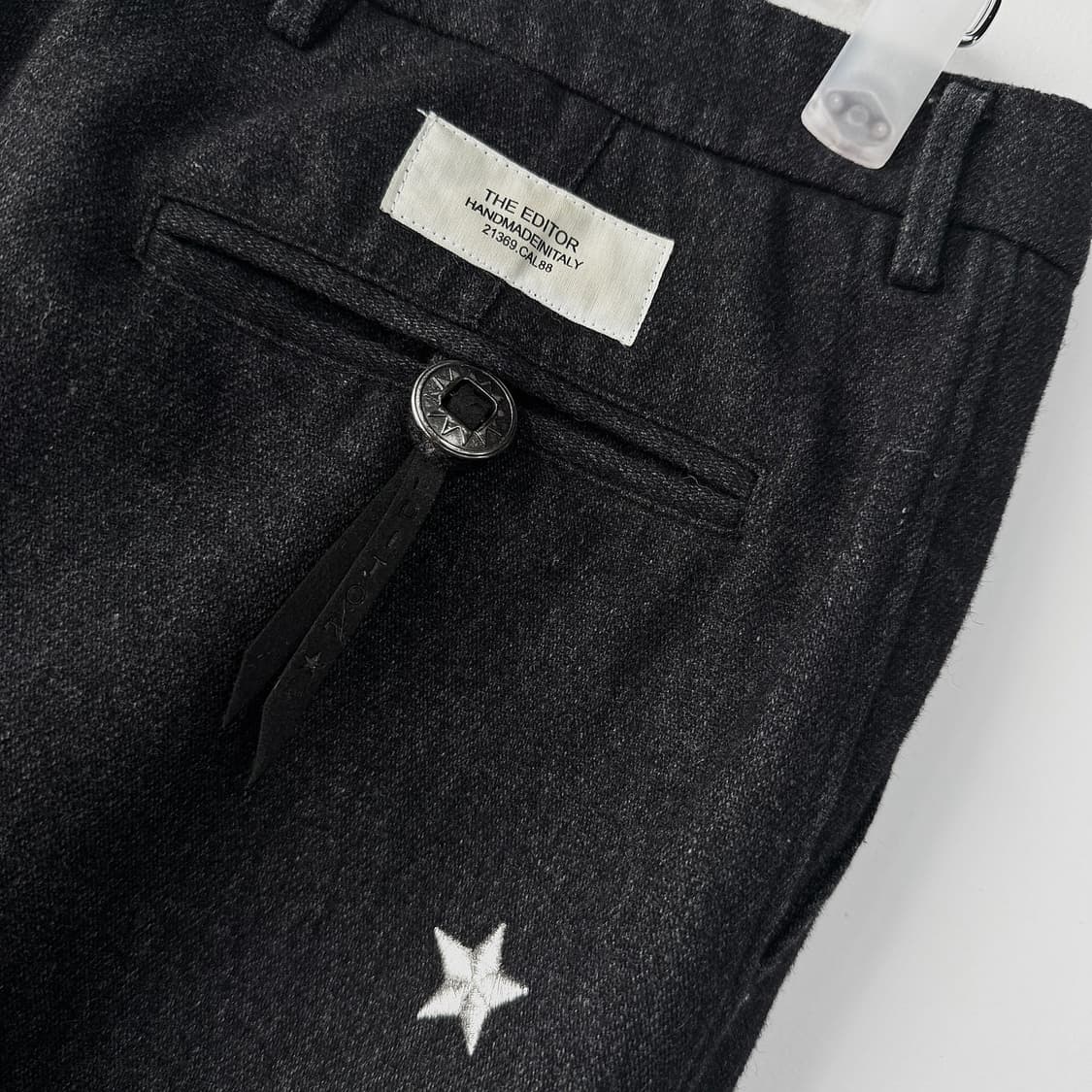 디에디터 스타 자수 울 슬랙스 상품이미지4