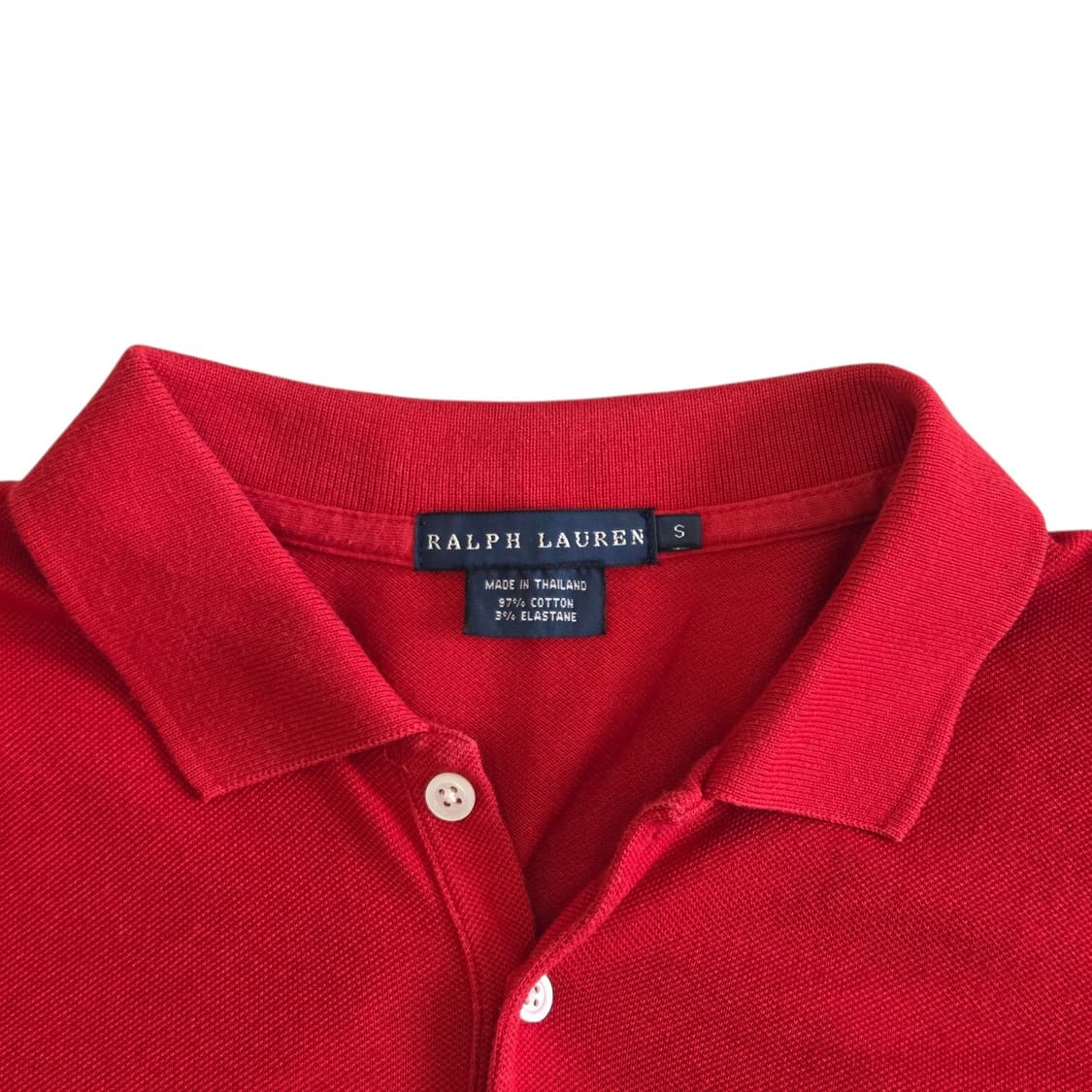 Ralph Lauren 랄프로렌 여성 슬림 카라 레드 반팔 티셔츠  상품이미지2