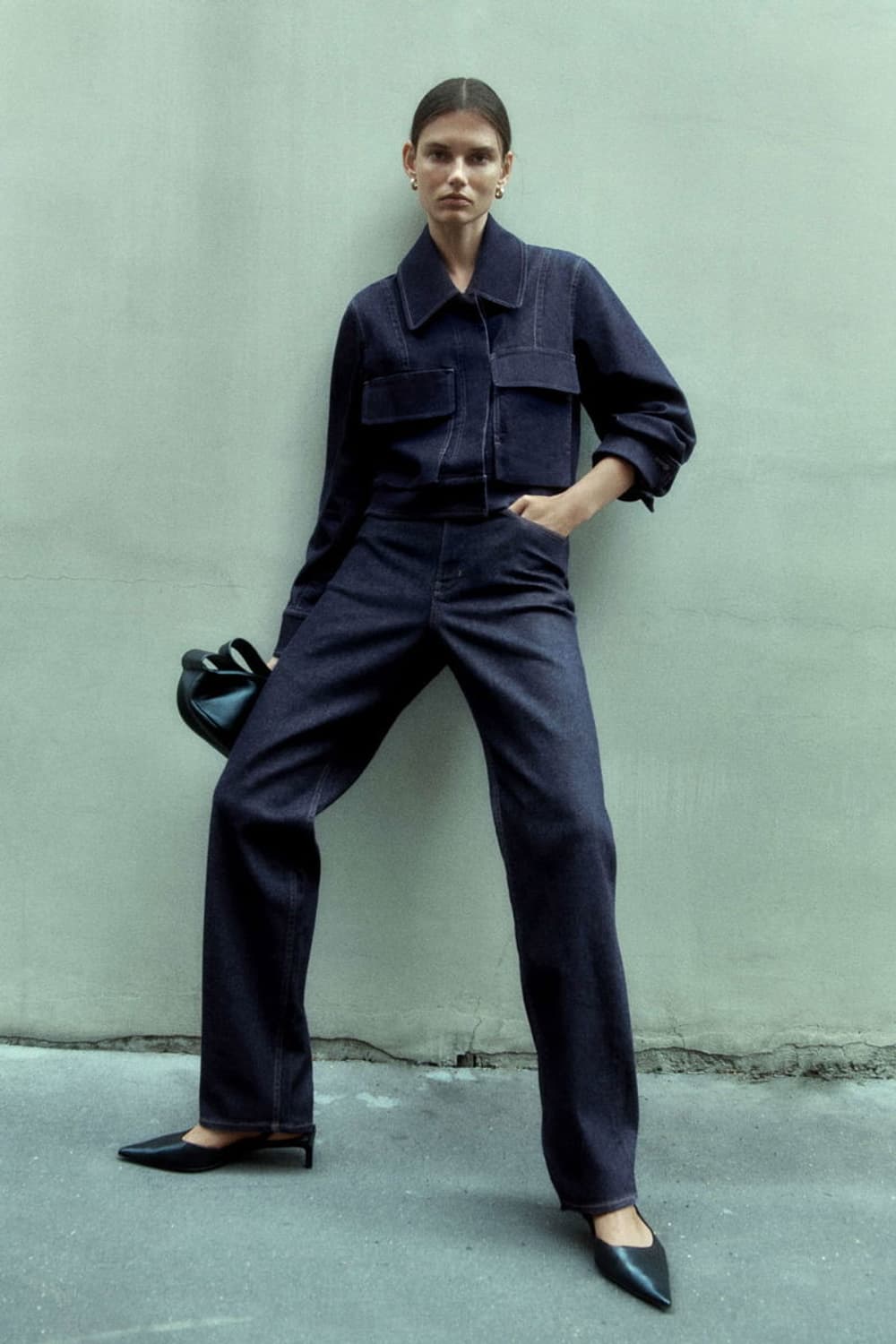 코스 크롭 유틸리티 데님 자켓 상품이미지2