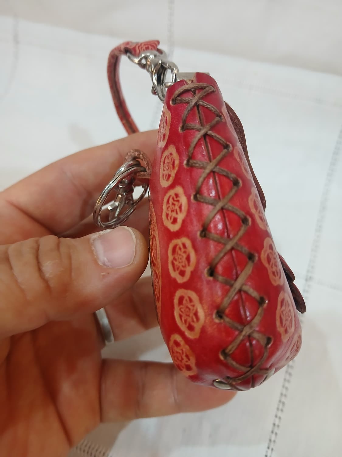 80년대 빈티지 핸드메이드 가죽 동전지갑 상품이미지4