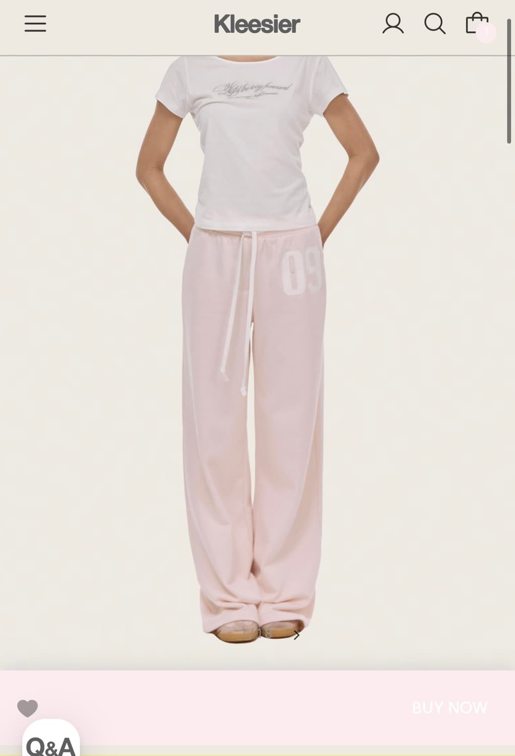 클리시어 09 팬츠 바지 핑크 상품이미지1