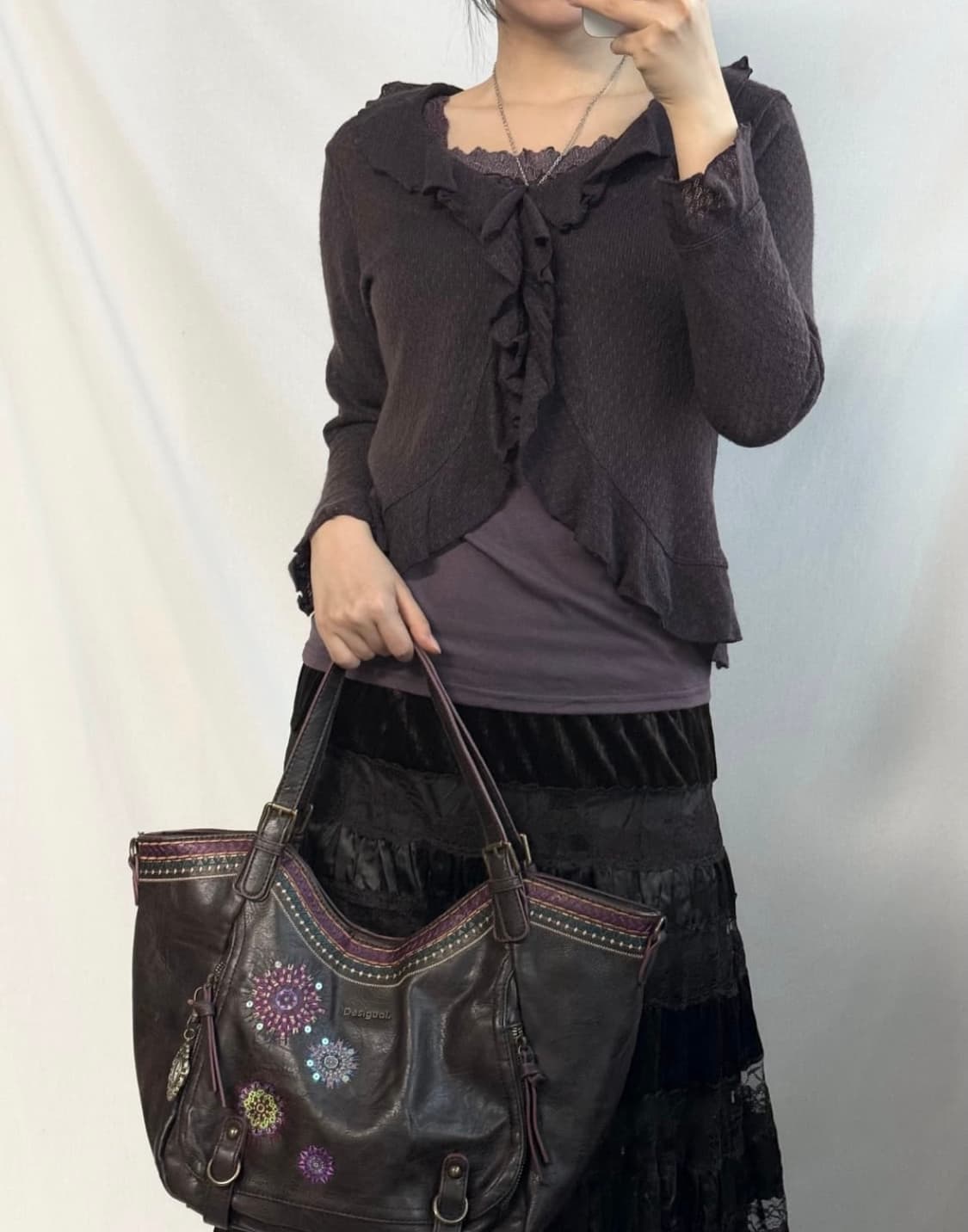 Rosa cherry 러플 가디건 상품이미지2