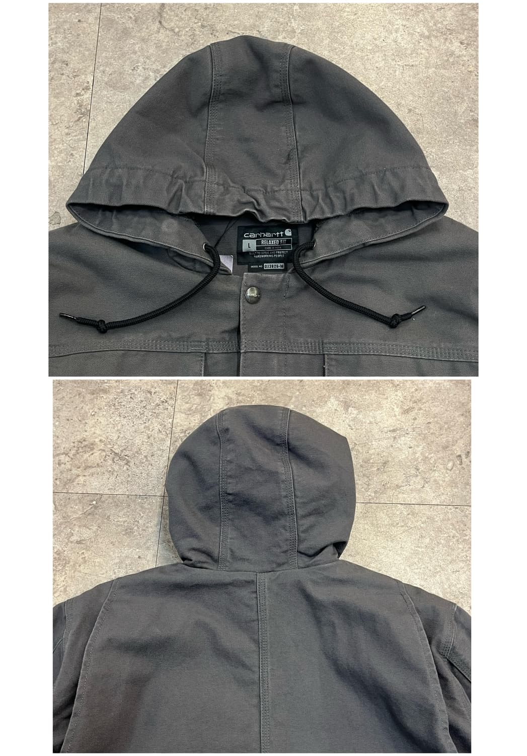 칼하트 후드 워크자켓 그레이 L #csz2162 상품이미지5