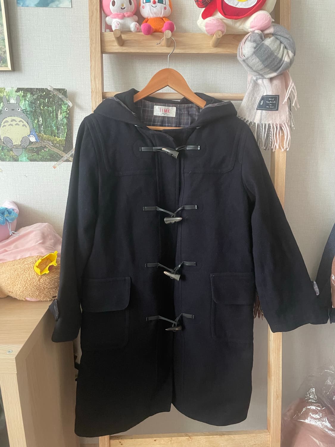 모리걸 빈티지 롱 후드 울 떡코 💙💚 상품이미지2