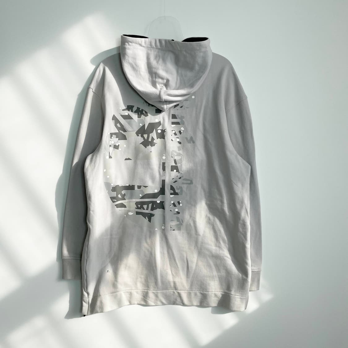 B1 팀버랜드 빈티지 백프린팅 롱 후드티  105사이즈 상품이미지3