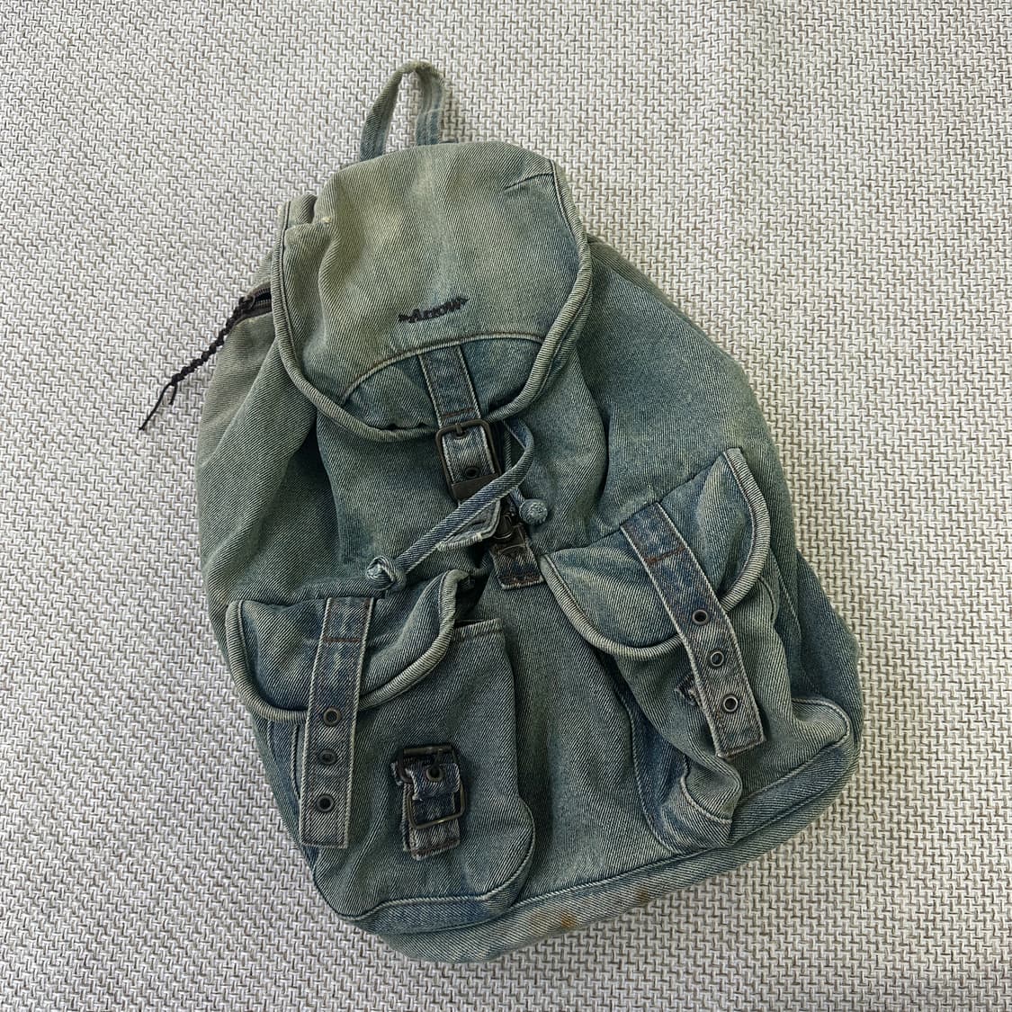 실측확인 빈티지 캠프 데님 백팩 0416D 상품이미지1