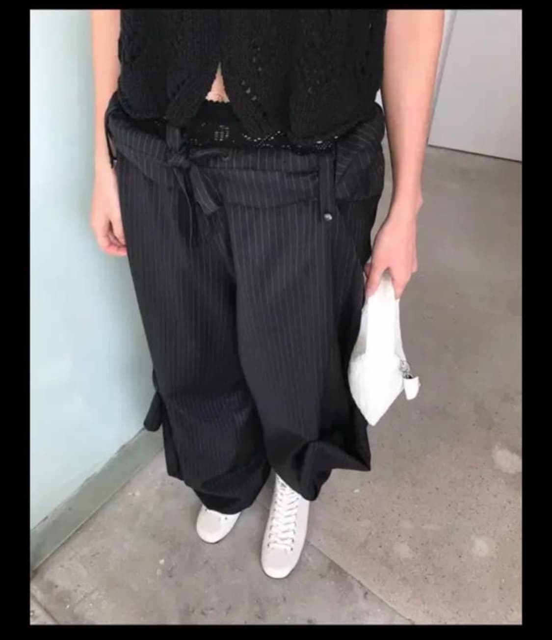 오픈와이와이 스트라이프 롤업 팬츠 상품이미지1