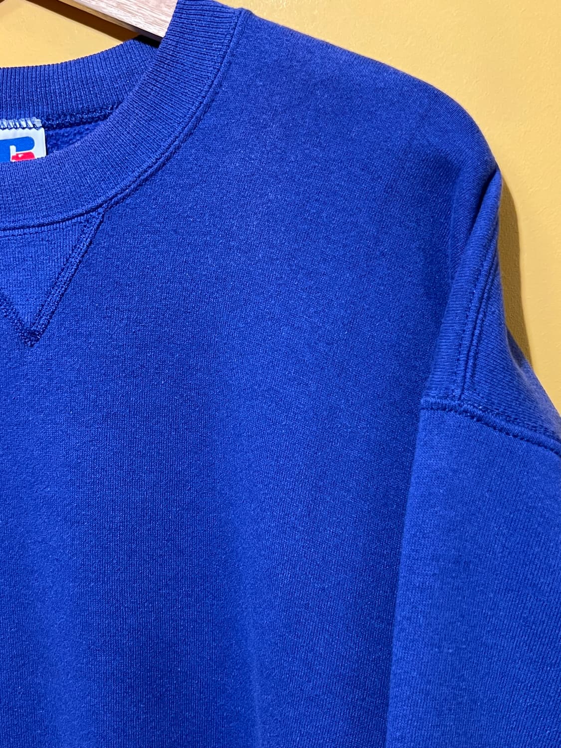 90's [XL] 러셀 애슬레틱 빈티지 무지 맨투맨 로열블루 USA 미제 상품이미지2