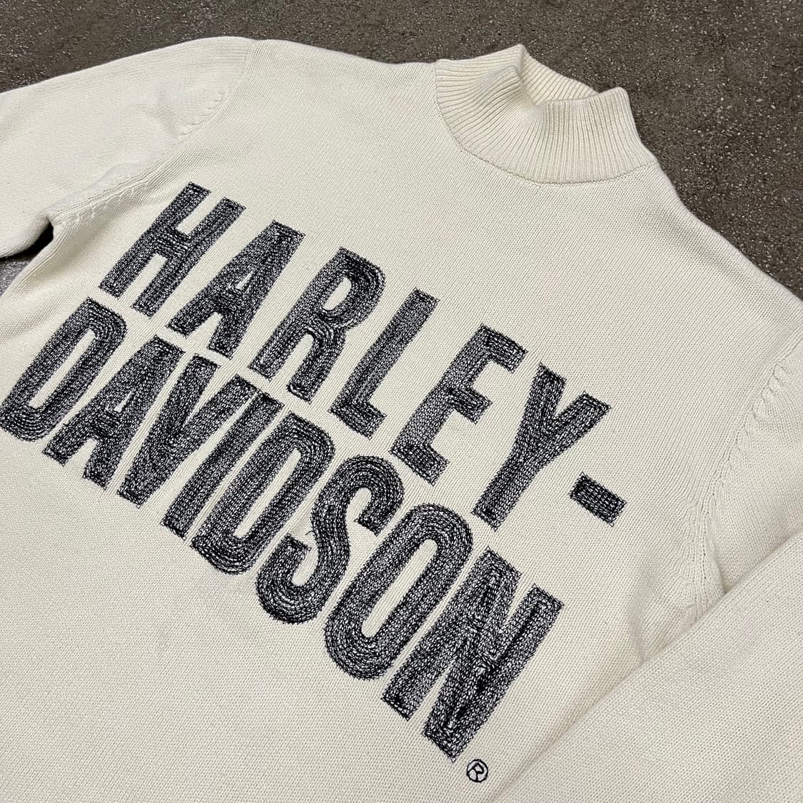 90s 할리데이비슨 빅로고 니트 (100) 상품이미지5