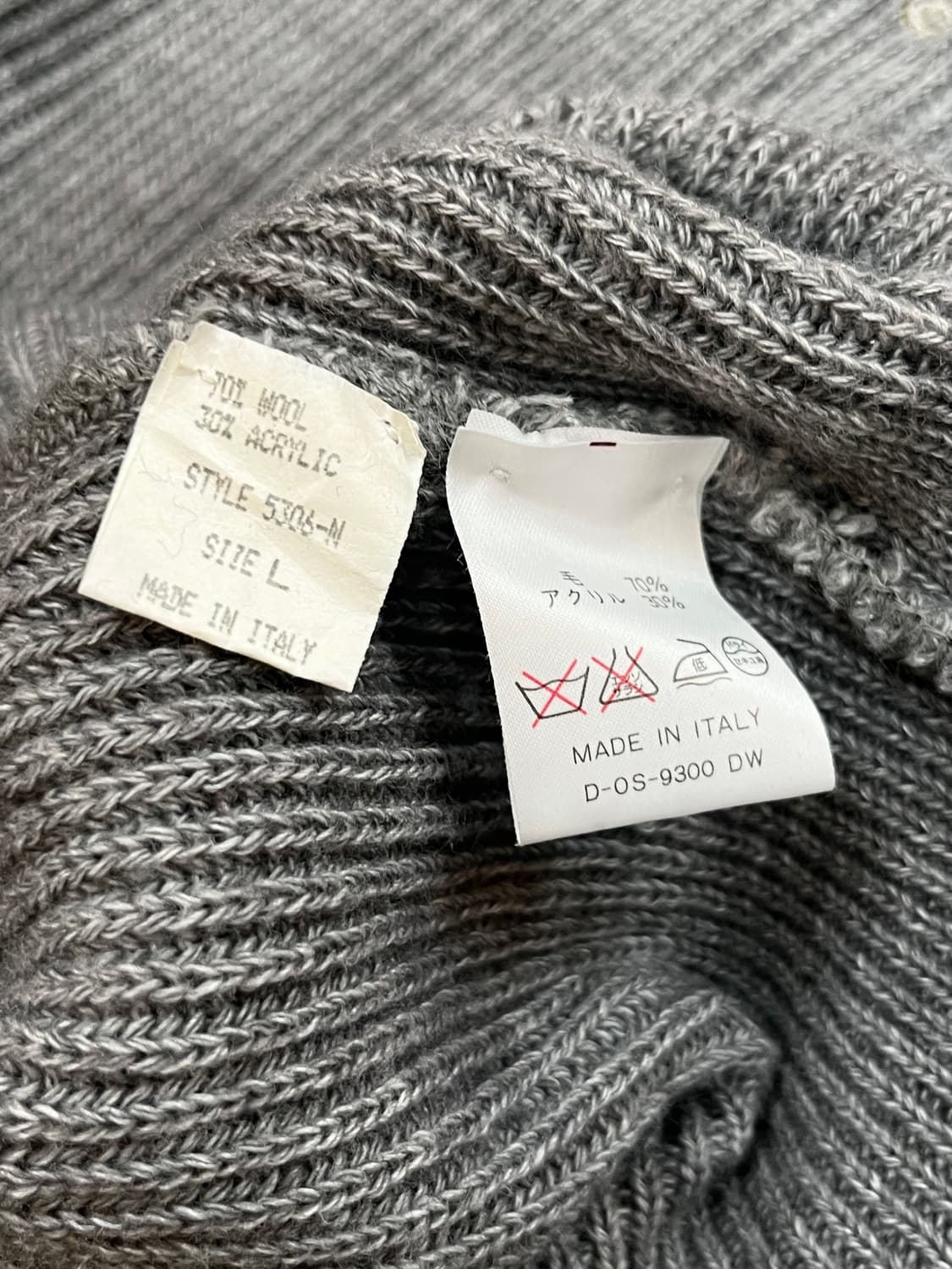 90s COURREGES 꾸레쥬 옴므 로고 스웨터 그레이 상품이미지10