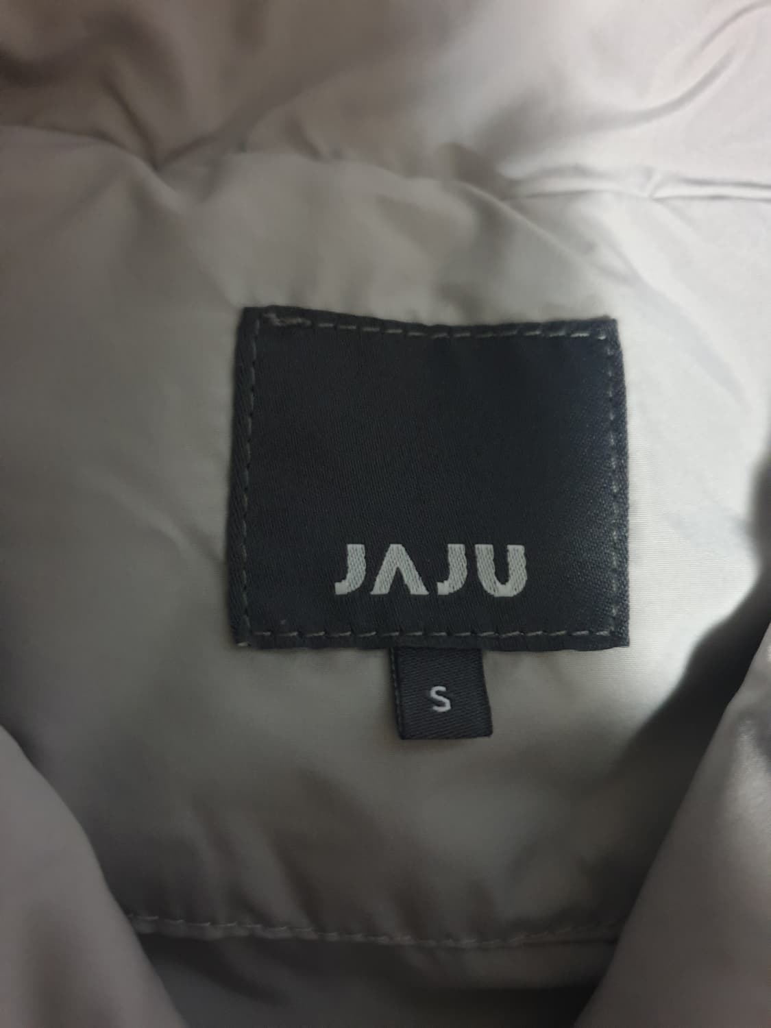 JAJU 여성 경량 다운필 롱 베스트 후드 패딩 그레이 (S) 상품이미지3