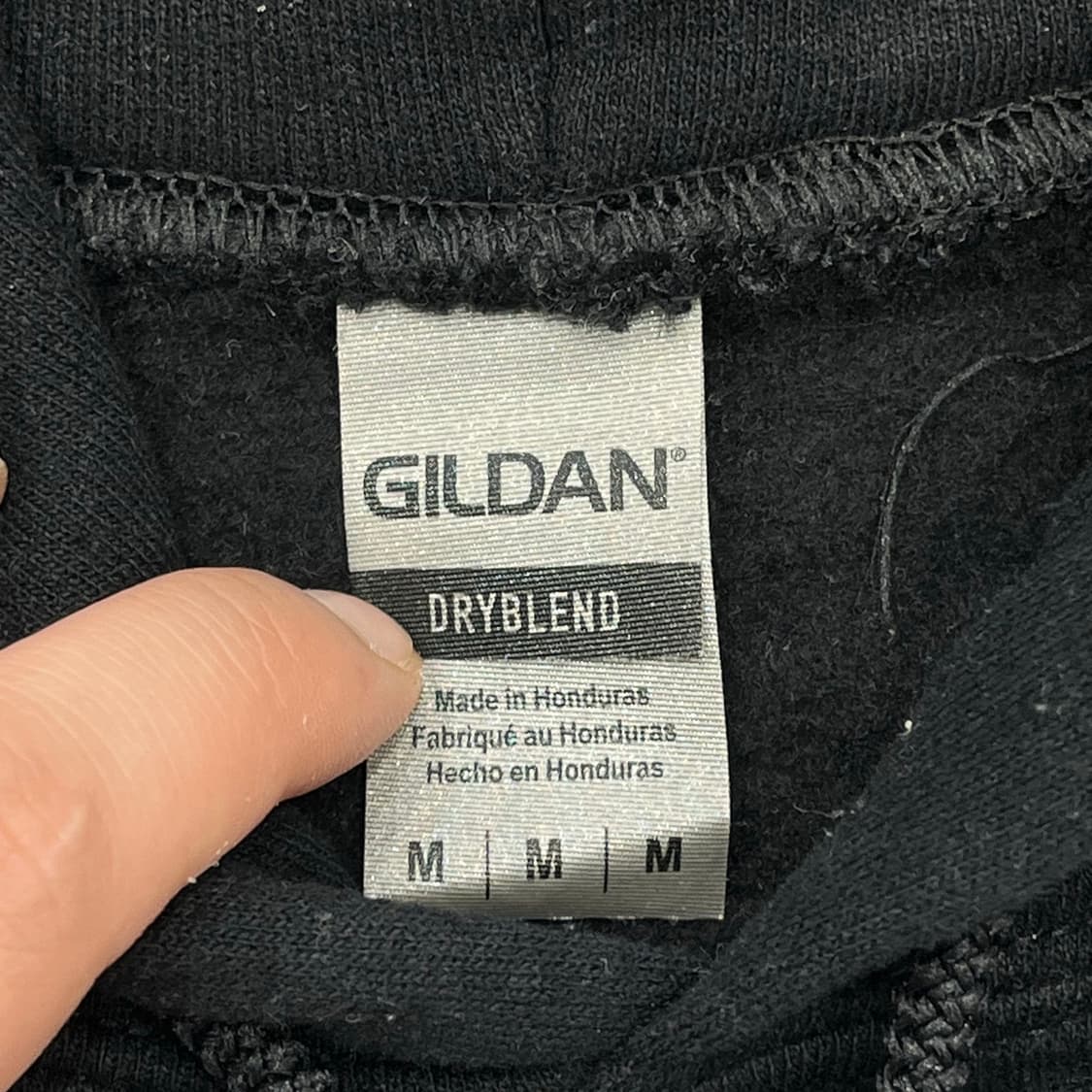 M Gildan 워존 블랙 후드티 상품이미지4