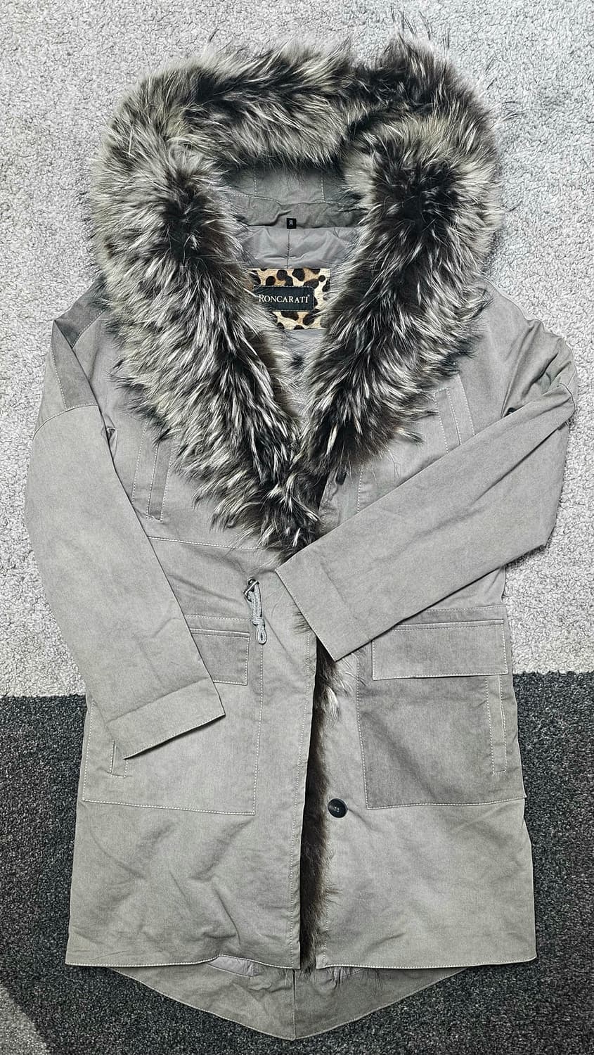 커스텀 RONCARATI 털 트리밍 코트 Made In Italy 상품이미지1