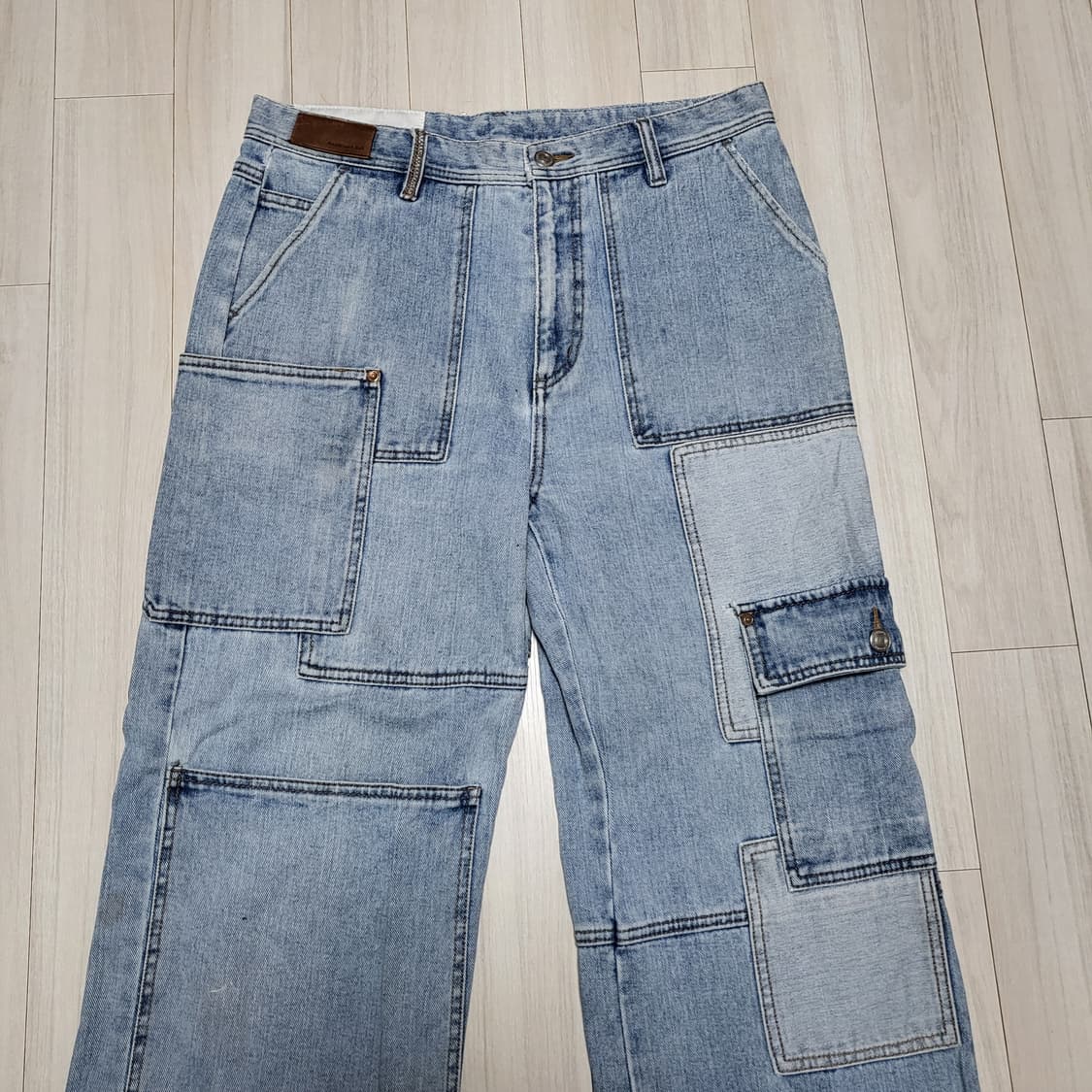 (L) 앤더슨벨 패치워크 와이드 데님팬츠 anderssonbell 상품이미지5