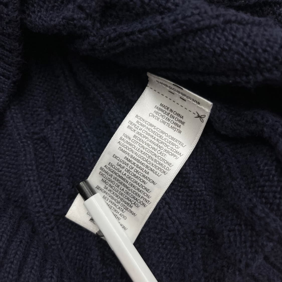 폴로 랄프로렌 레드포니 네이비 꽈배기 니트집업 M 상품이미지5