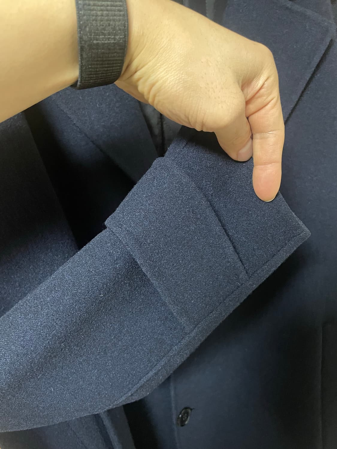 타임옴므 /  울 캐시미어 블랜디드 롱코트/ 105/ 네이비 상품이미지6