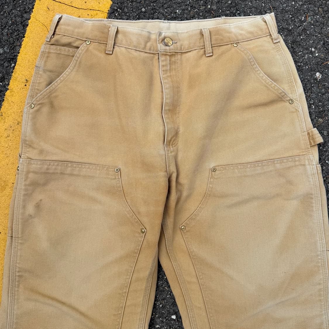 OG USA 빈티지 칼하트 더블니 B01 BRN 36x30 상품이미지3